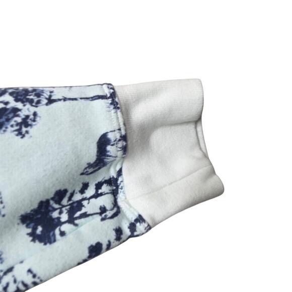 Vtg Lands End Sweatshirt Womens Small (6-8) Teal Blue Nature Bear Moose Wildlife - Picture 7 of 11